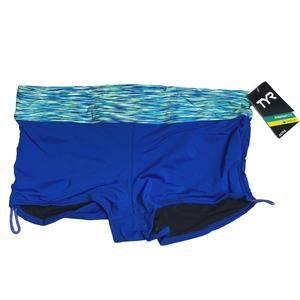 TYR Sonoma Active Mini Boyshort Swim Bottom Royal Blue - Size XL 14/16 - $30